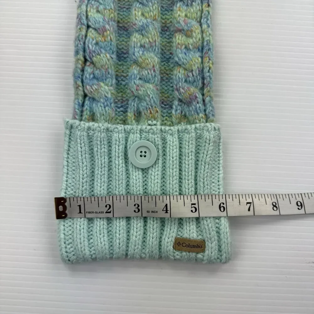 Columbia Chunky Knit Button Scarf Cottagecore Coastal Cabincore Indie Boho
